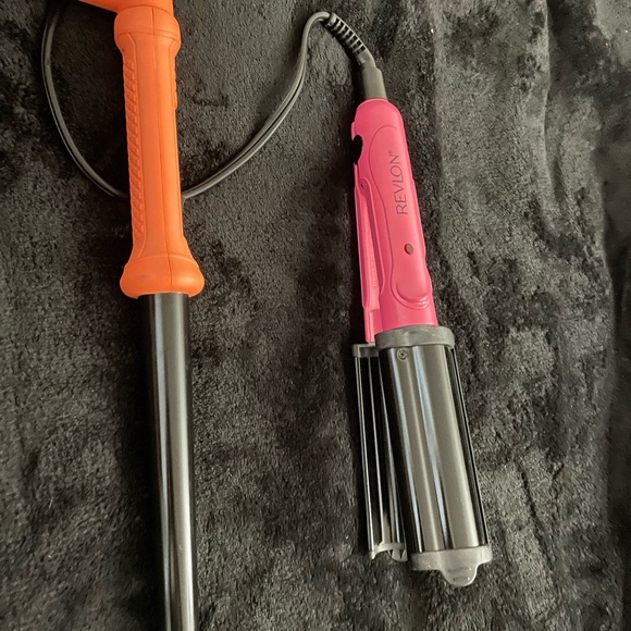 HerStyler Barrel Hair Curler Wand & Revlon Pro Salon Waver Crimper Hot Tools - Picture 3 of 5